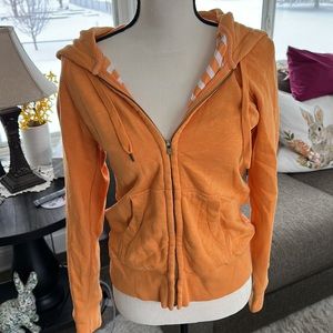 J. Crew Women’s Orange Slub French Terry Lined Sweatshirt Size Medium